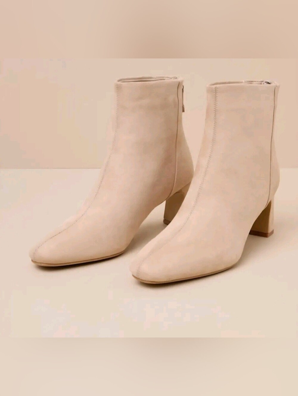 LuLu's Oceane Mushroom Beige Suede Ankle Booties Size 9